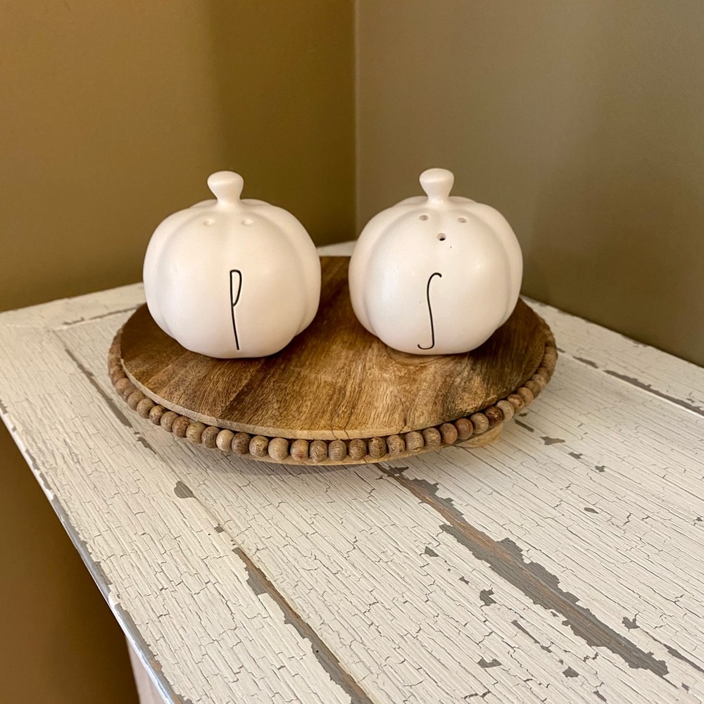 Rae Dunn Cream Pumpkin Salt and Pepper Shakers